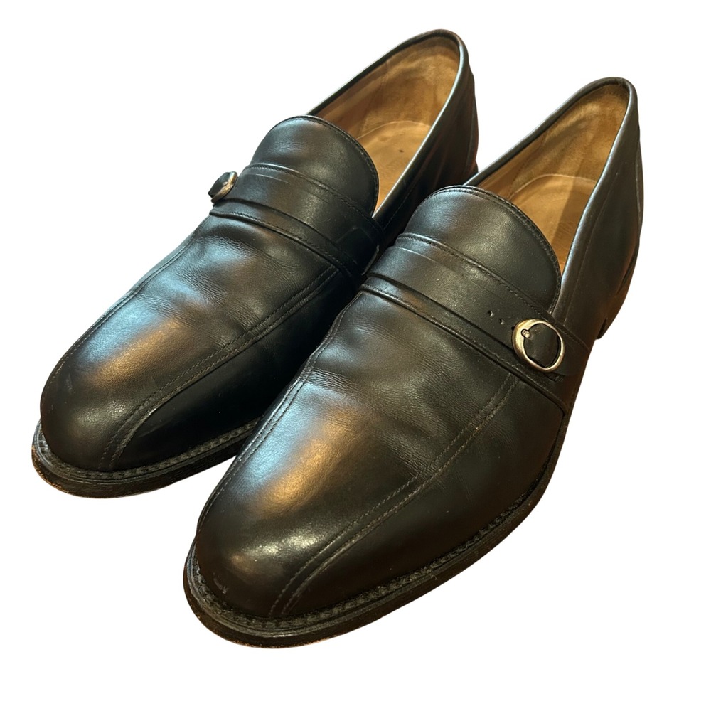 FootJoy Classics Loafers Mens Black Leather Monk Strap 75507 13 C